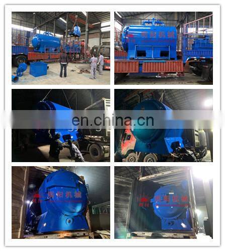 Horizontal Type With Cart Bamboo Biomass Briquette Wood Branch Log Charcoal Making Carbonized Stove Machine