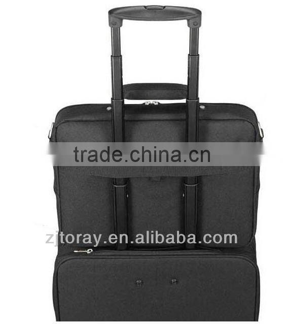 Fully open padded polyester laptop bag with multi-functional workstation pockets