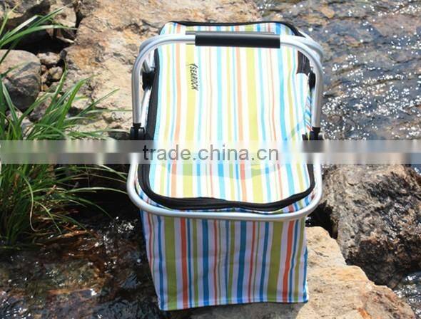 collapsible picnic basket folding picnic basket with aluminium frame