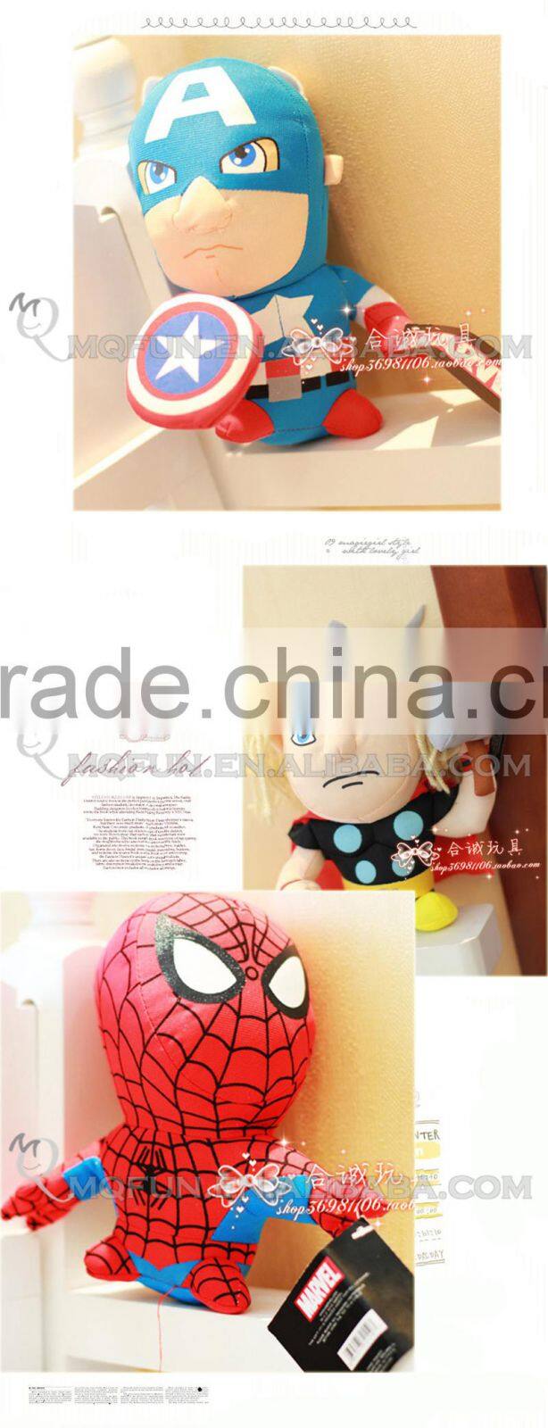 Mini Qute 18-20cm 5 style marvel avenger captain america Thor superman dolls plush toys NO.MQ 053