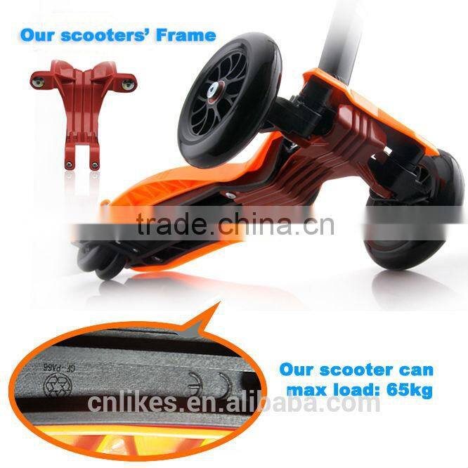 cheap kids plastic three wheel kick scooter