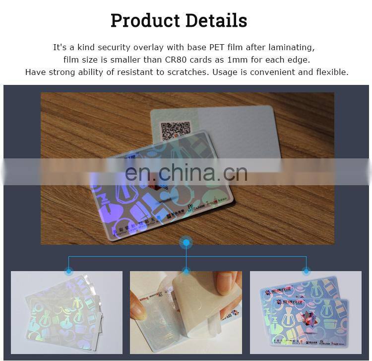 Generic Transparent Hologram ID Card Overlay