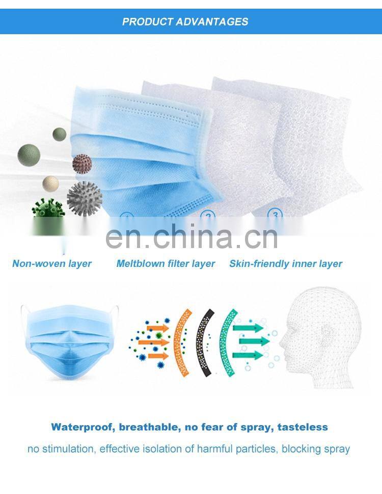 Hospital Doctor Disposable Black 3 4 ply Non Woven Activated Carbon Deodorant Surgical Medical Face Mask