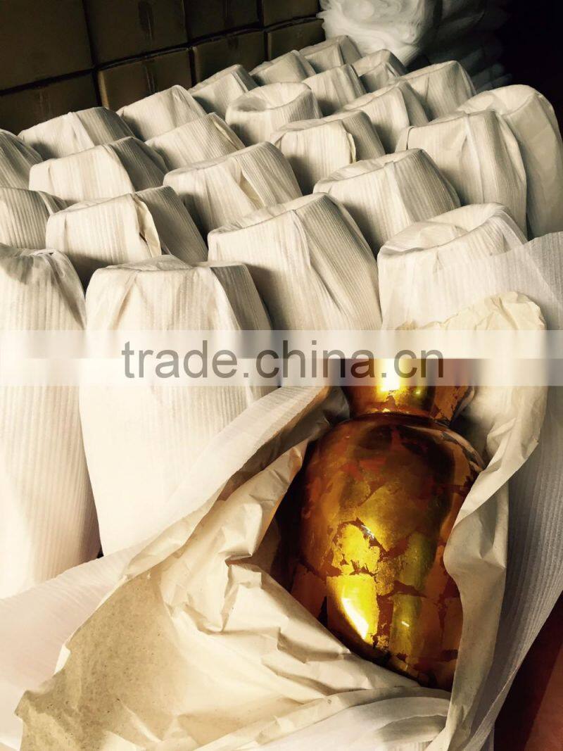 High quality best selling spun bamboo two tone natural brown vase from Vietnam