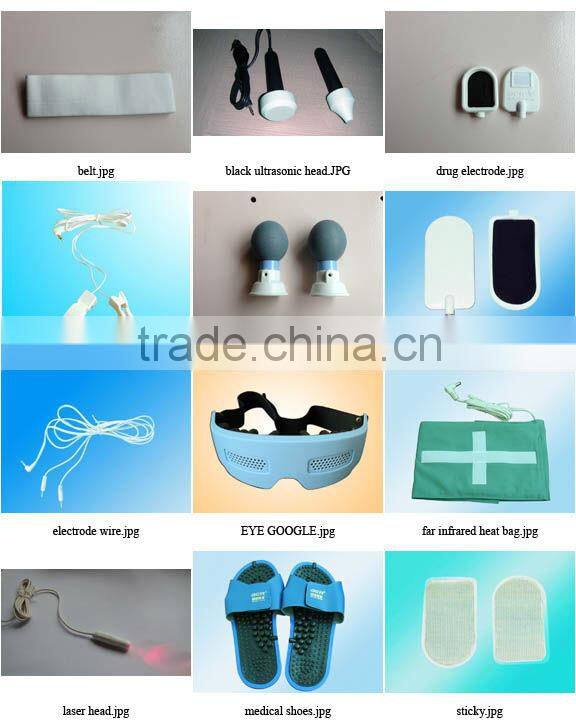 2014hottest digital medical device with ultrasound,laser,heating and e-cupping LGHC-33