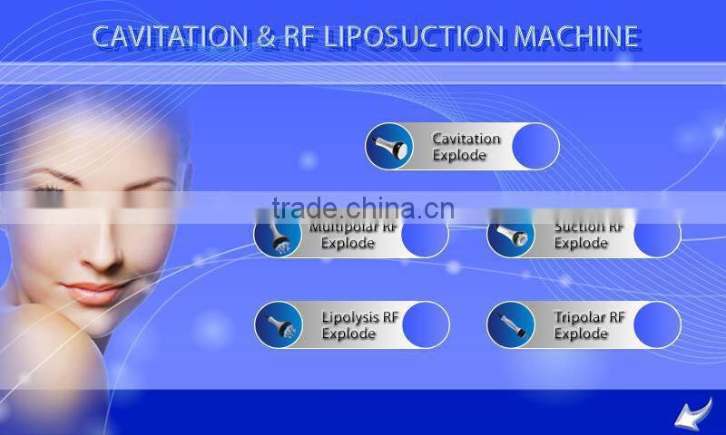 2016 online shopping for wholesale 40K cavitation multipolar RF vacuum suction system beauty salon beauty massage machine