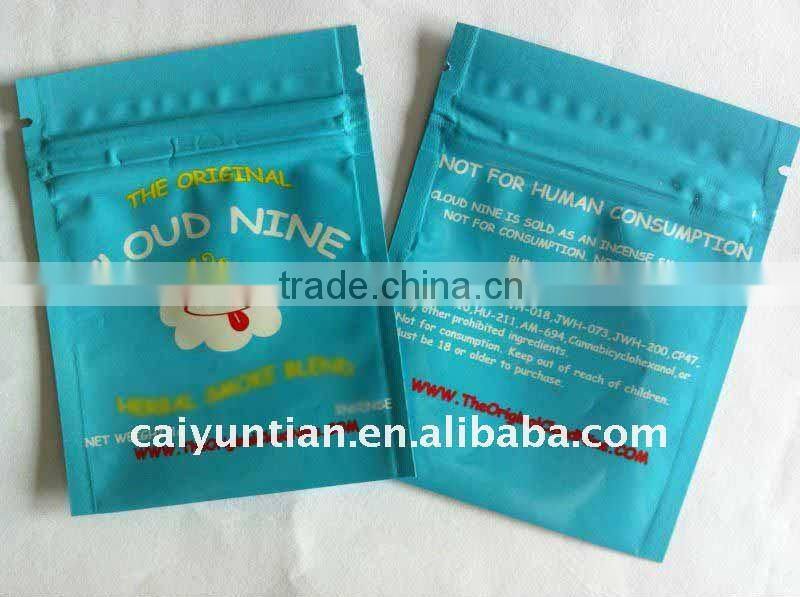 aluminum blue sky retro bag potpourri zipper bag 4.5 g mini bag bob barley