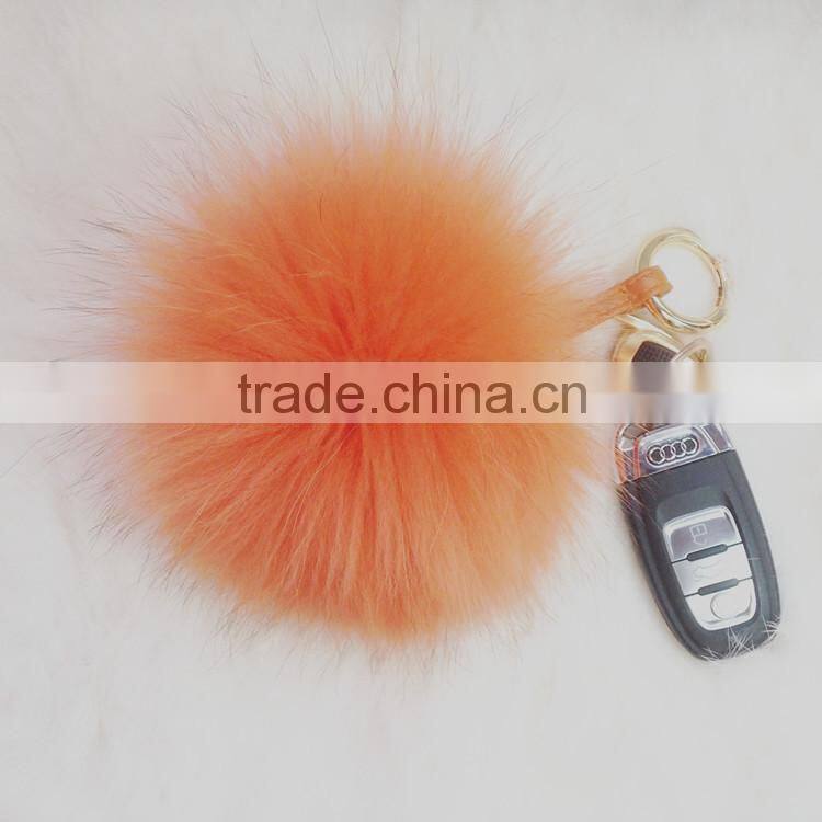 luxury real raccoon fur ball key chain pendant accessories