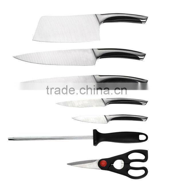 BLACK HANDLE STAINLESS STEEL 8PCS KITCHEN KNIFE SET