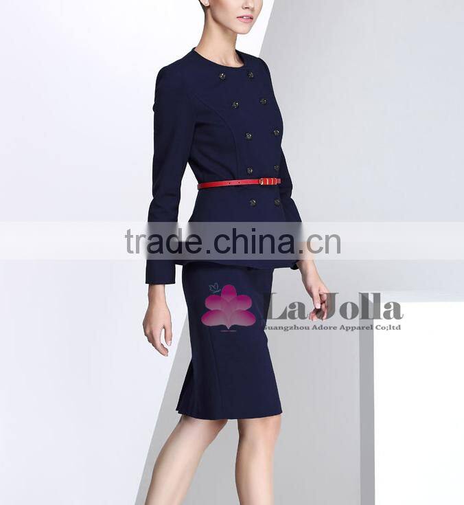 Lady airline stewardess uniform design beauty office uniform for women