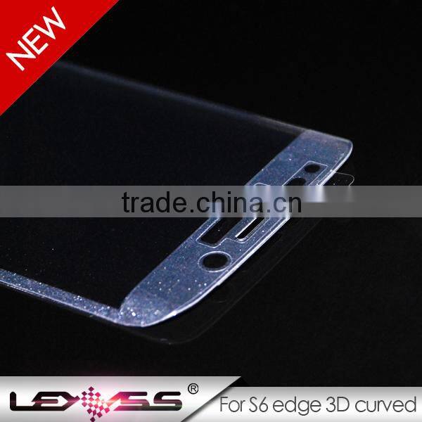 wholesale price 3D curved edge full size Tempered glass screen protector film for s6 edge