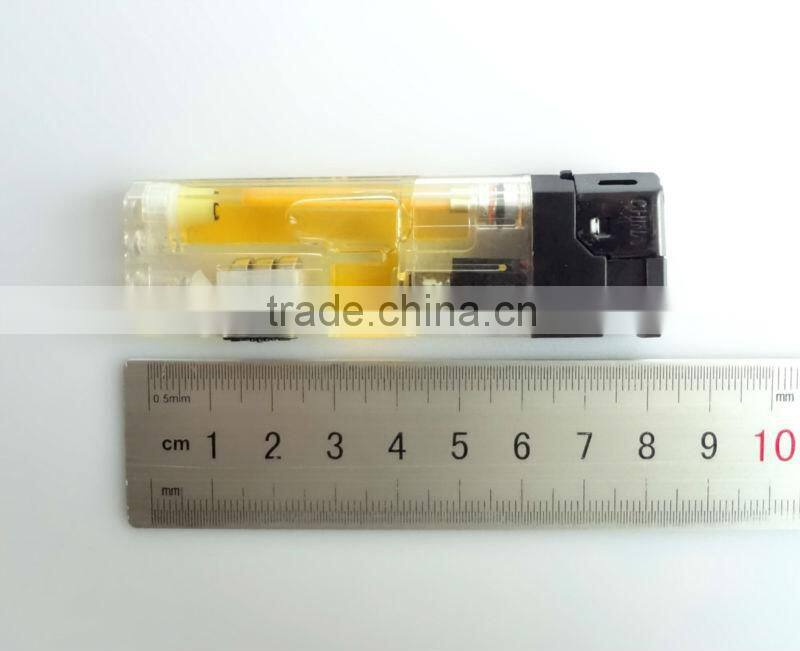Plastic material color gas electronic cigarette lighter with led torch