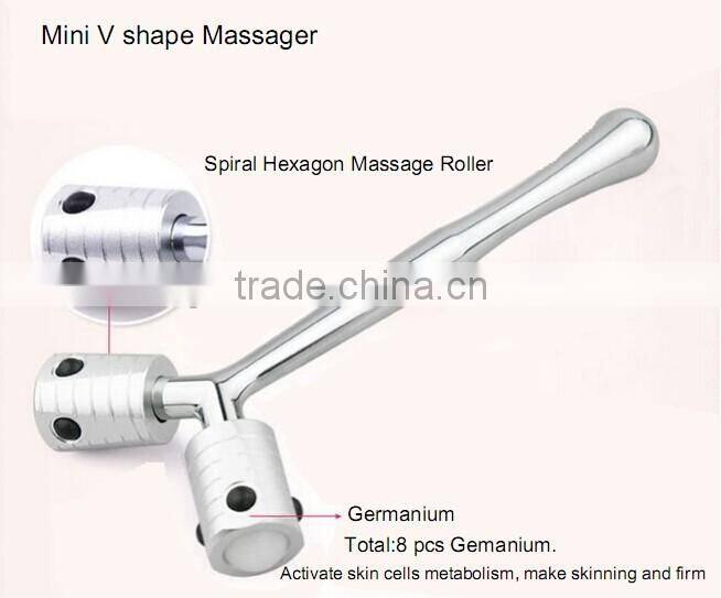 V shape Beauty roller Beauty massager Facial roller germanium face massage roller