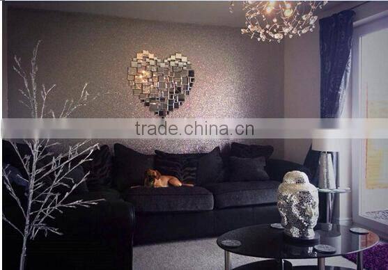 Hot sell cheap sparkling glitter fabric wallpaper