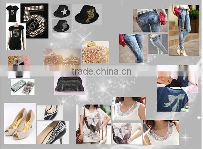 CRYSTAL ACE Hot fix octagon rhinestud supply, Iron on Rhinestuds