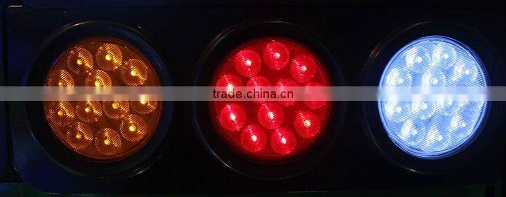 12/24V led 4" tow truck lights, round stop turn tail lamp