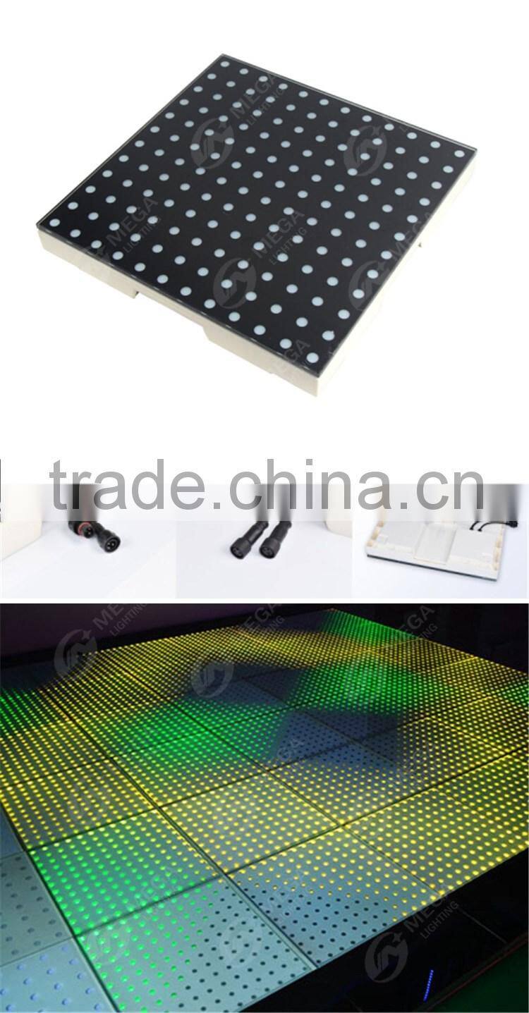Buy wedding portable rgb sensitive led dance floor panels with 144pixels rechargeable