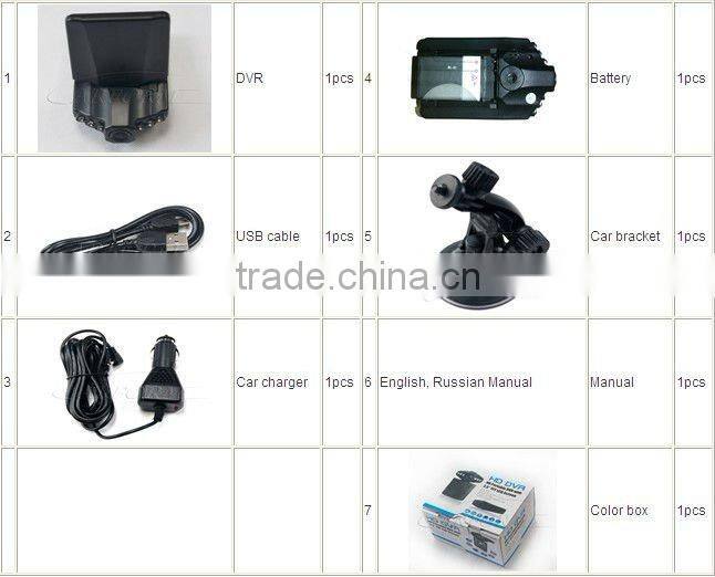 HD 600Pixels Dual Camera Car DVR