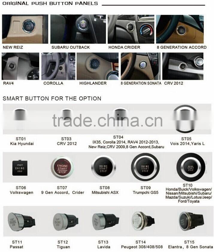 Fashion hot sell rfid passive keyless entry push button engine start system