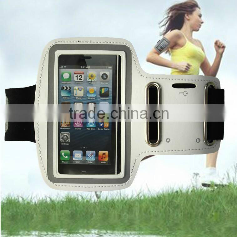 Promotional Neoprene+PU Frosted Super slim sport armband for iphone 5