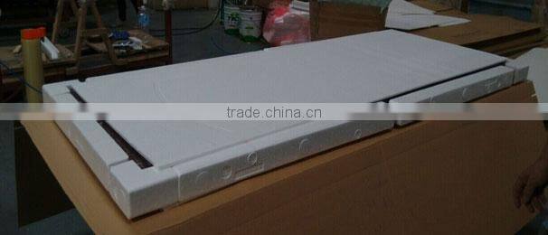 China top fashion design 100% solid wood door tempered glass with compeitive price