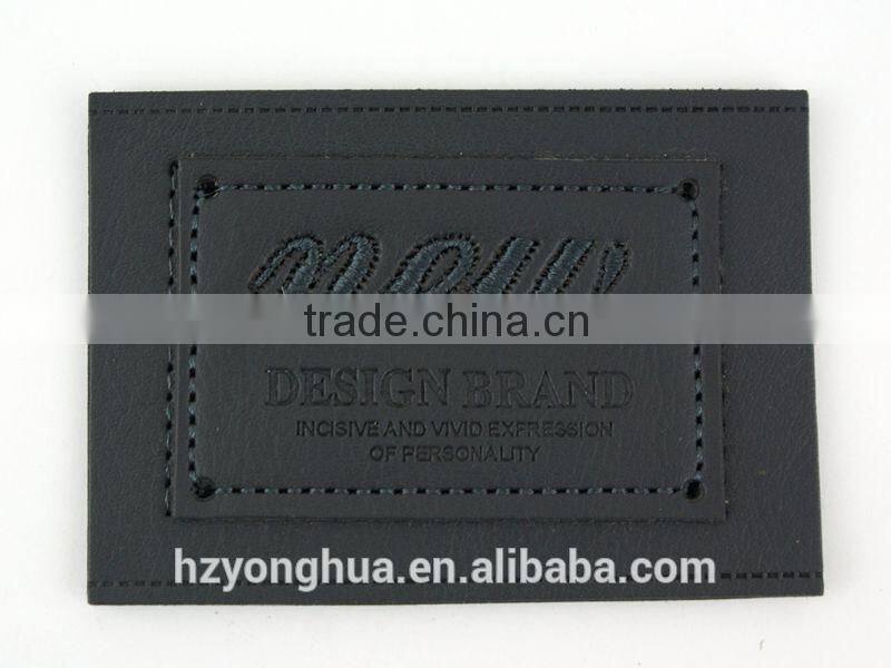 Wholesale jeans pu leather labels