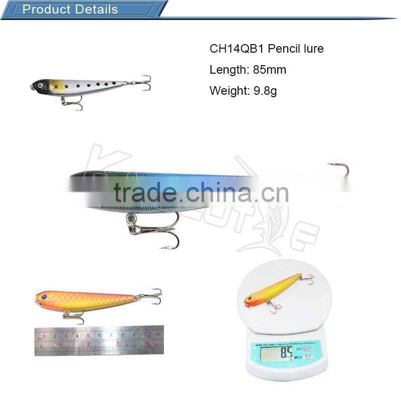 CH14QB1 Kmucutie bass fishing lure serious hard plastic pencil fishing bait