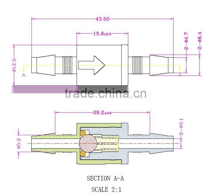3/16'' PP EPDM Safety relief check valve SRV1603CEL-15
