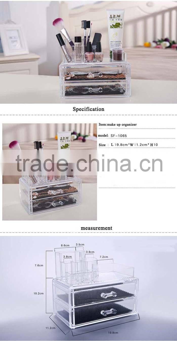 3 tier make up organizer, plexiglass box, acrylic organizer