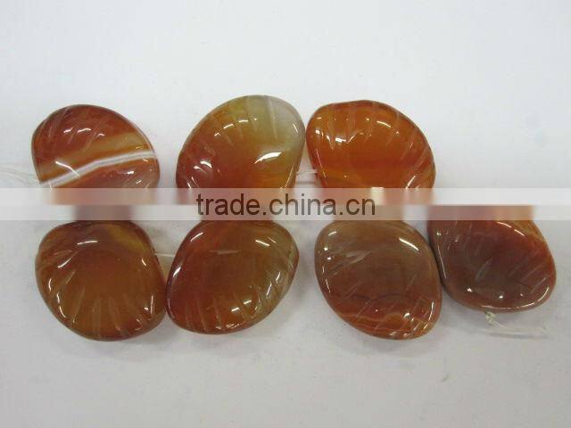 Dyed Red Agate carved bear