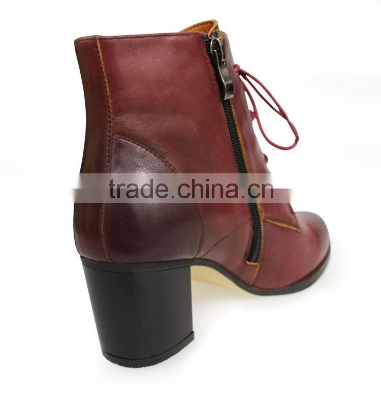 2015 newest style women ankle boot lower heel for women comfortable beautiful women boot