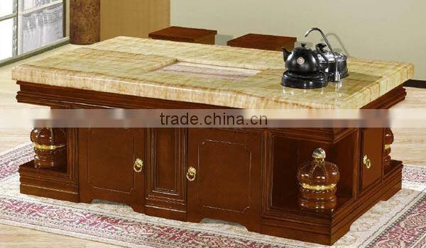 Good selling Chinese tea table with marble top
