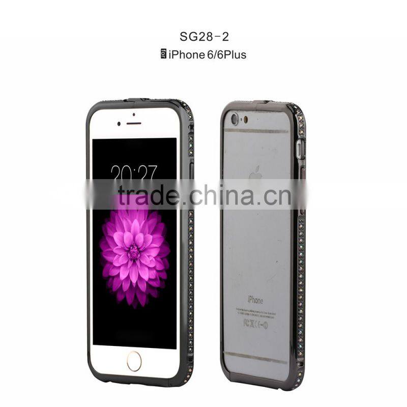 Crystal Metal Bumper Phone Case For iPhone6/6p