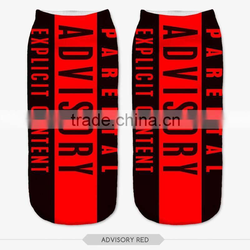 fashion wholesale anklet high quality 3d digital full print colorful ankle socks sports unisex custom hot sale stretch spandex