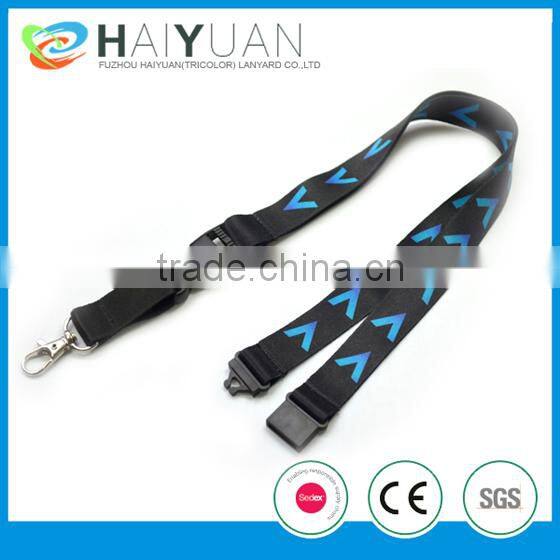 door to door safety breakaway polyster heat-transfer lanyard