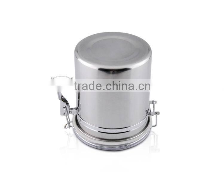 3PCS stainless steel canister set screw lid canisters