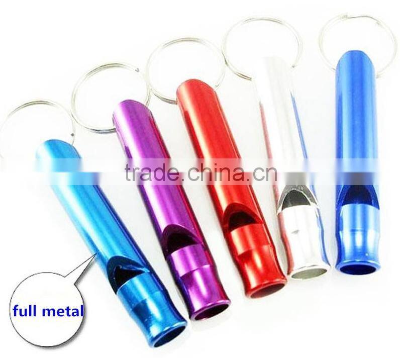 outdoor camping high DB survival emergency whistle with keyring