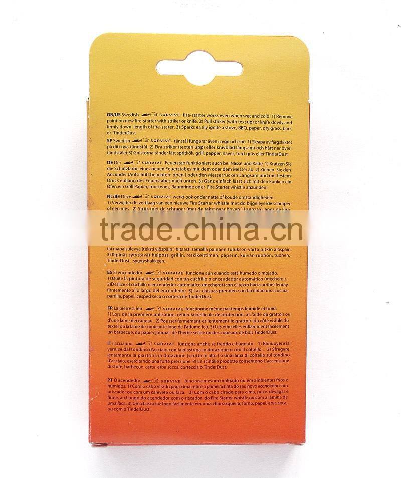 Personal survival kit pocket sized rescue kit rescue signal kit fire starter with compass