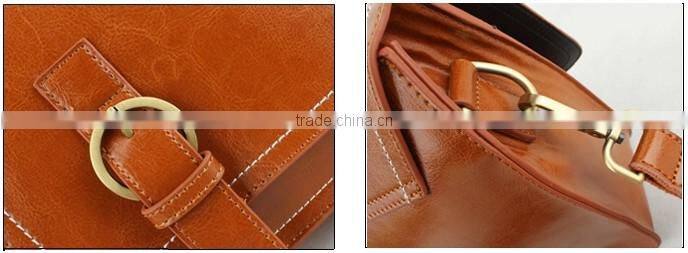 European preppy style bag simple leather cross body bag