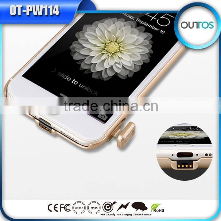 Portable 2000mah power bank case for iphone 6 plus