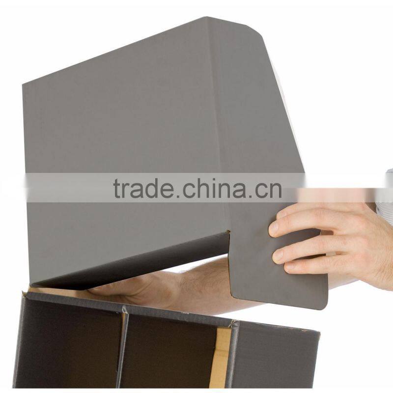 Customized Corrugated Black Cardboard DVD Display Rack, 8 Cells Display Shelf for DVD