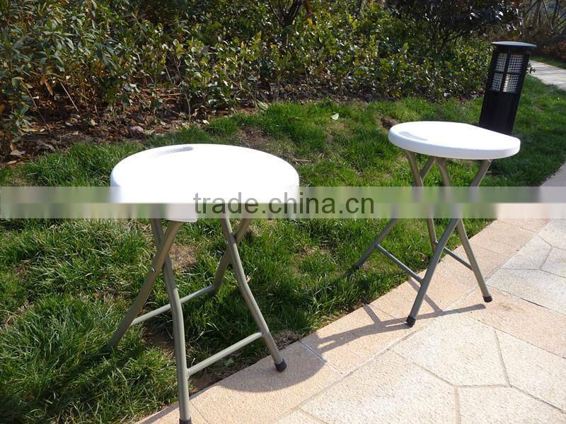 Blow moulded Strong and durable 45H metal leg folding garden stool