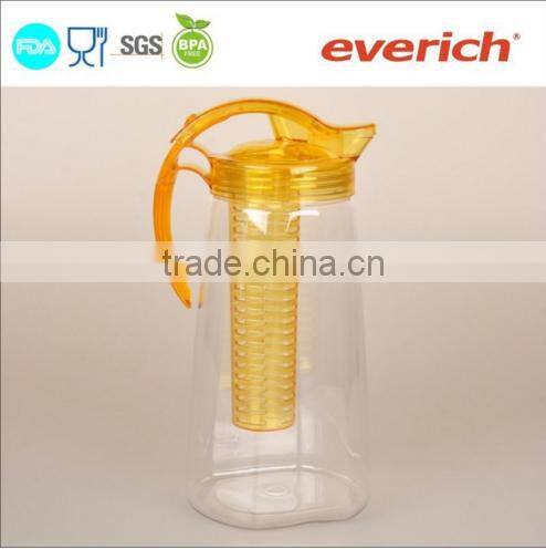 Eco-Friendly plastic 2L fruit infuser pitcher