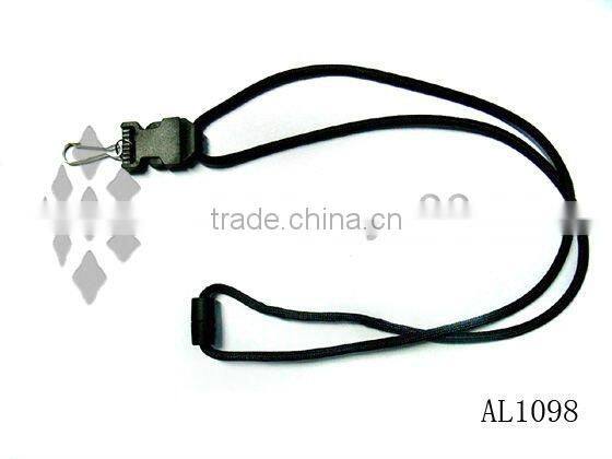 black round lanyard lanyard with safety clip