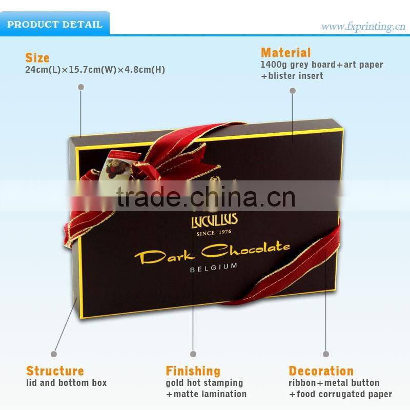 Custom lovely design chocolate gift box cardboard box chocolate box