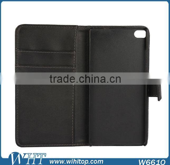 Electronic Products PU Leather Flip Cover with Card Slot Holster for Huawei P8 Case