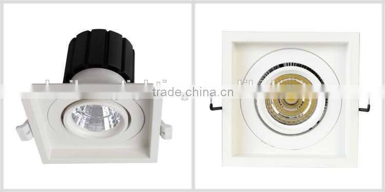 2016 New White cob 220v LED 10w 12w rectangular Downlight