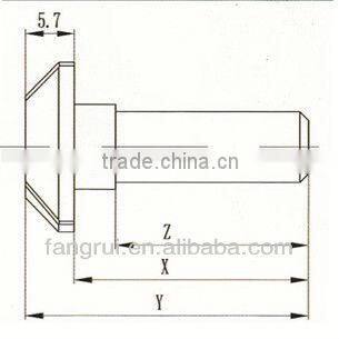 Hammer bolts, hemmer head bolts,zinc plated hammer head bolts