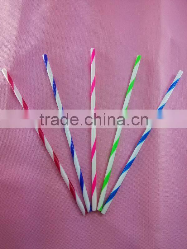 colorful Drinking Straws for suppliers/ double color streaked drinking straw
