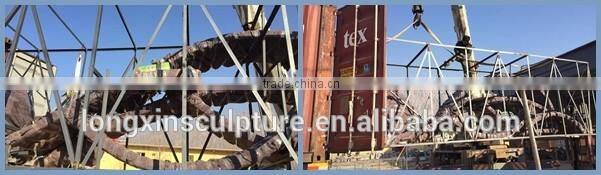 Metal Lily Garden Sculpture Stainless Steel Water Lily Flower Sculpture For Sale